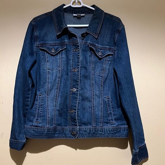 Style & Co. Jackets & Blazers - STYLE AND CO DENIM WOMENS JEAN JACKET LARGE